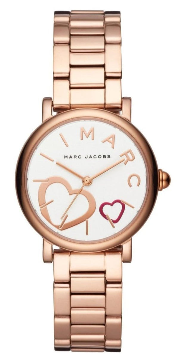 Shop Marc Jacobs Classic White Dial Rose Gold Steel Strap Watch for Women - MJ3592 in USA