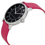 Marc Jacobs Roxy Black Dial Pink Leather Strap Watch for Women - MJ1535 Buy Now By Marc Jacobs