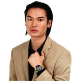 Maserati Traguardo Skeleton Black Dial Gold Steel Strap Watch For Men - R8873612058