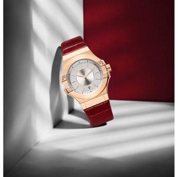 Maserati Potenza Silver Dial Red Leather Strap Watch For Women - R8851108501 Buy Now By Maserati