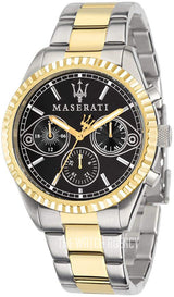 Maserati Competizione Chronograph Black Dial Two Tone Steel Strap Watch For Men - R8853100016 Buy Now By Maserati