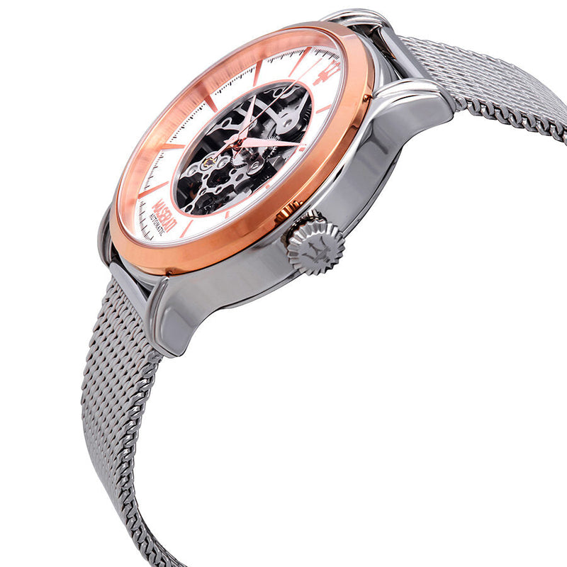 Maserati Epoca Automatic White Dial Silver Mesh Bracelet Watch For Men - R8823118001 Buy Now By Maserati