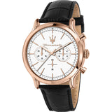 Maserati Epoca Chronograph White Dial Black Leather Strap Watch For Men - R8871618016 Buy Now By Maserati
