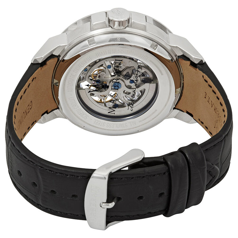 Maserati Ingegno Automatic Black Skeleton Dial Black Leather Strap Watch For Men - R8821119002 Buy Now By Maserati