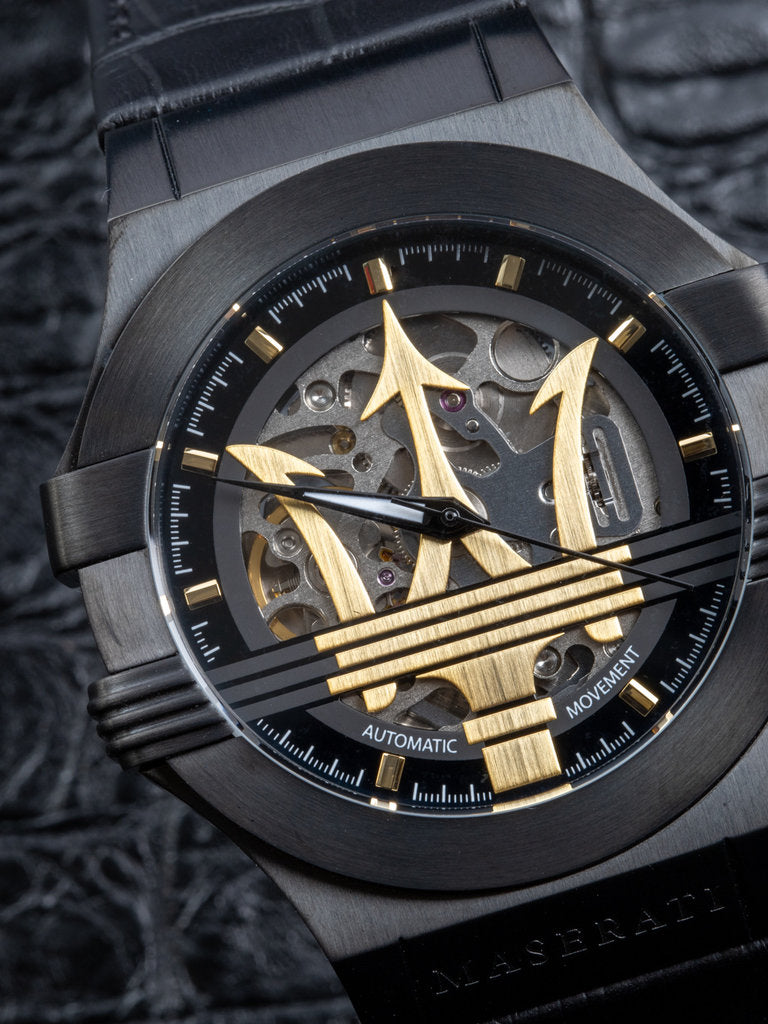 Maserati Potenza Automatic Black Dial Black Leather Strap Watch For Men - R8821108036 Buy Now By Maserati