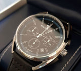 Maserati Trimarano Chronograph Black Dial Black Leather Strap Watch For Men - R8871632001 Buy Now By Maserati