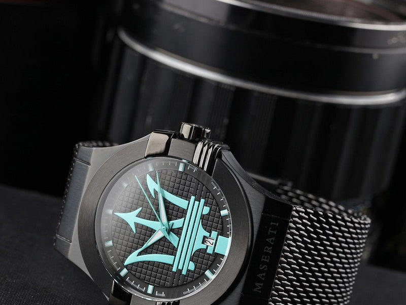 Maserati Potenza Aqua Edition Black Dial Black Mesh Strap Watch For Men - R8853144002 Buy Now By Maserati