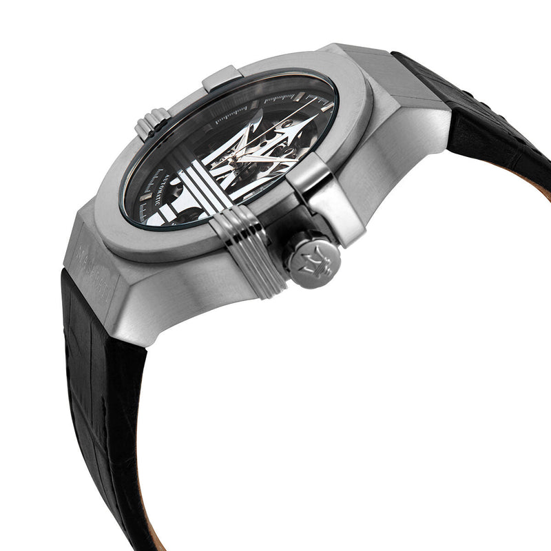 Maserati Potenza Automatic Black Dial Black Leather Strap Watch For Men - R8821108038 Buy Now By Maserati