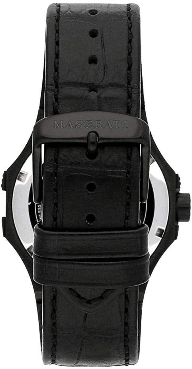 Maserati Potenza Skeleton Limited Edition Black Dial Black Leather Strap Watch For Men - R8821108027 Buy Now By Maserati