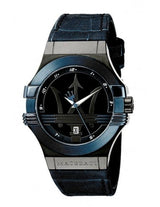 Maserati Potenza Black Dial 42mm Blue Leather Strap Watch For Men - R8851108007 Buy Now By Maserati
