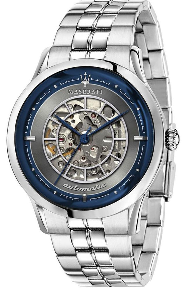 Maserati Ricordo Automatic Gray Dial Silver Steel Strap Watch For Men - R8823133003 Buy Now By Maserati