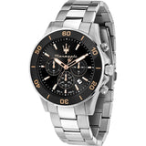 Maserati Competizione Chronograph Black Dial Silver Steel Strap Watch For Men - R8873600003 Buy Now By Maserati