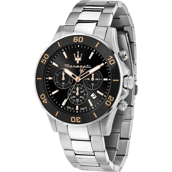 Maserati Competizione Chronograph Black Dial Silver Steel Strap Watch For Men - R8873600003 Buy Now By Maserati