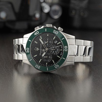 Maserati Competizione Chronograph Black Dial Silver Steel Strap Watch For Men - R8873600008 Buy Now By Maserati
