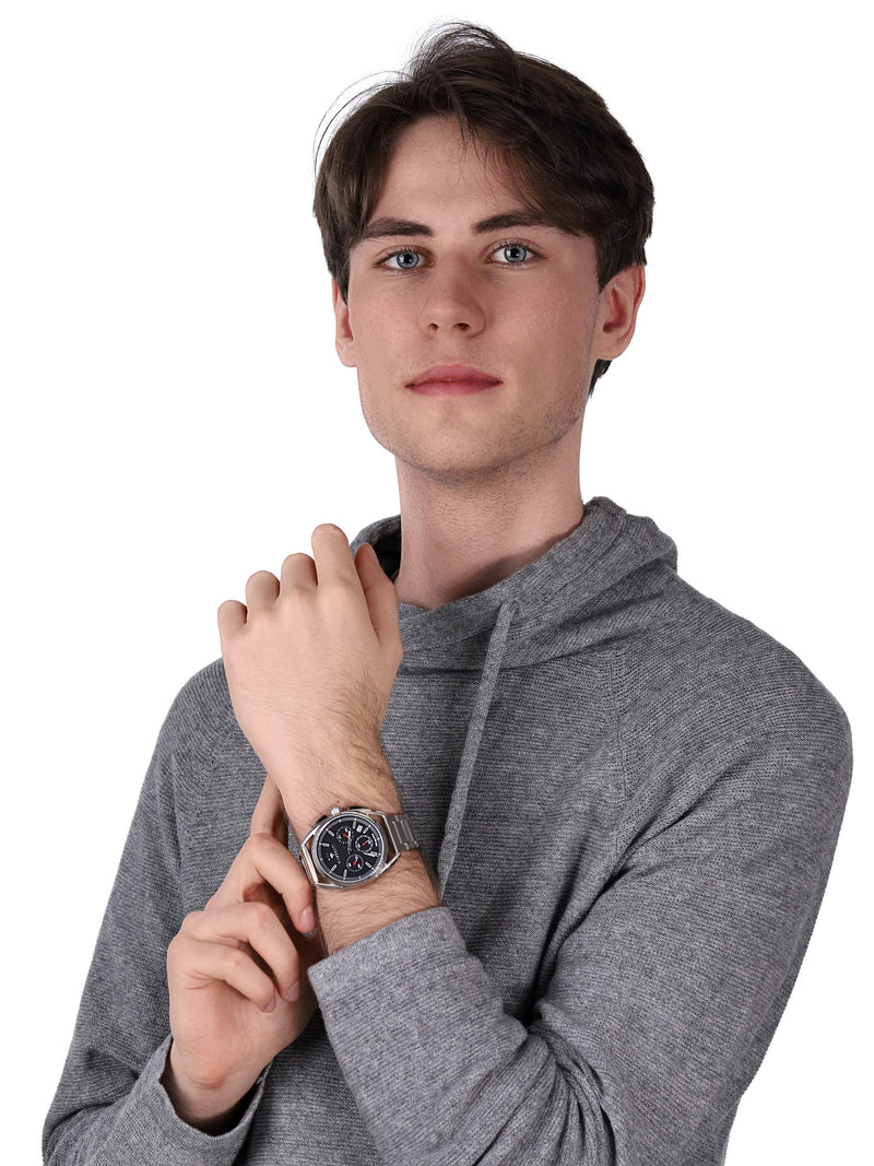 Maserati Trimarano Chronograph Black Dial Silver Stainless Steel Strap Watch For Men - R8873632003 Buy Now By Maserati