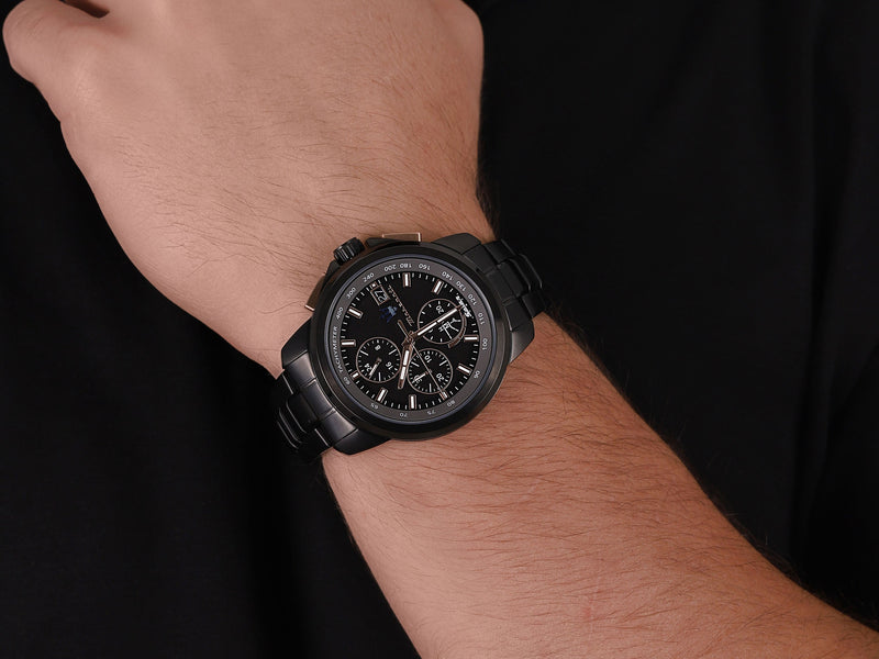 Maserati Successo Solar Black Dial Grey Steel Strap Watch For Men - R8873645001 Buy Now By Maserati