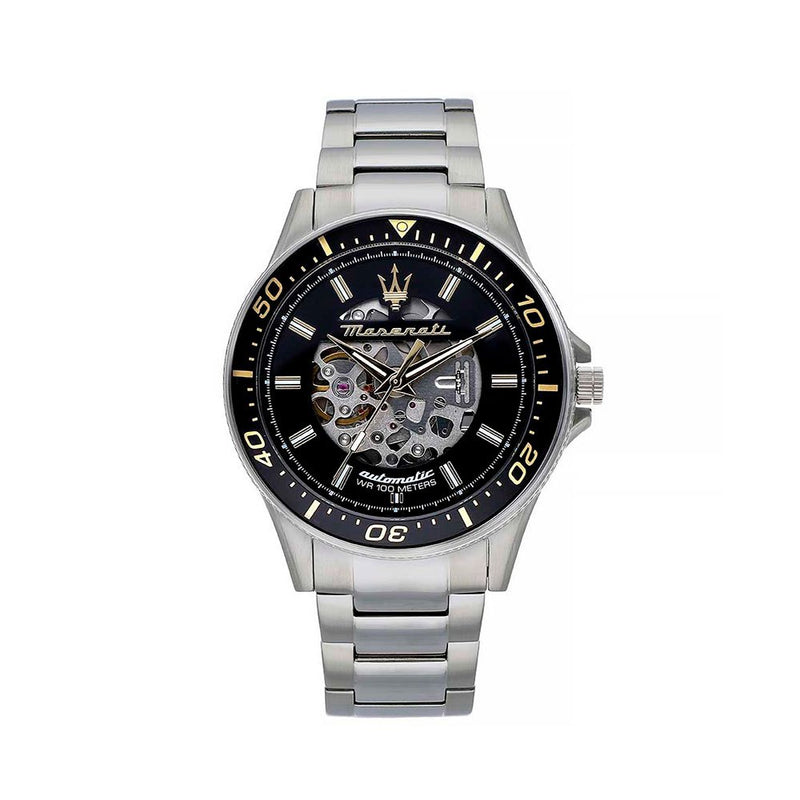 Maserati SFIDA Automatic Black Dial Silver Steel Strap Watch For Men - R8823140002 Buy Now By Maserati