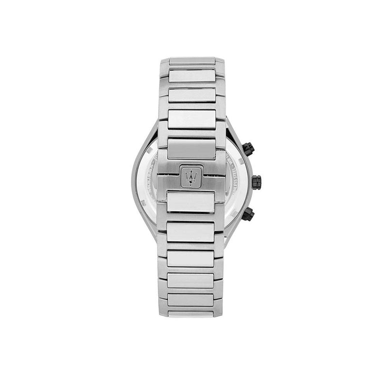 Maserati Stile Chronograph Black Dial Silver Steel Strap Watch For Men - R8873642004 Buy Now By Maserati