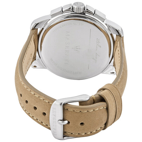 Maserati Successo Black Dial Beige Leather Strap Watch For Men - R8851121004 Buy Now By Maserati