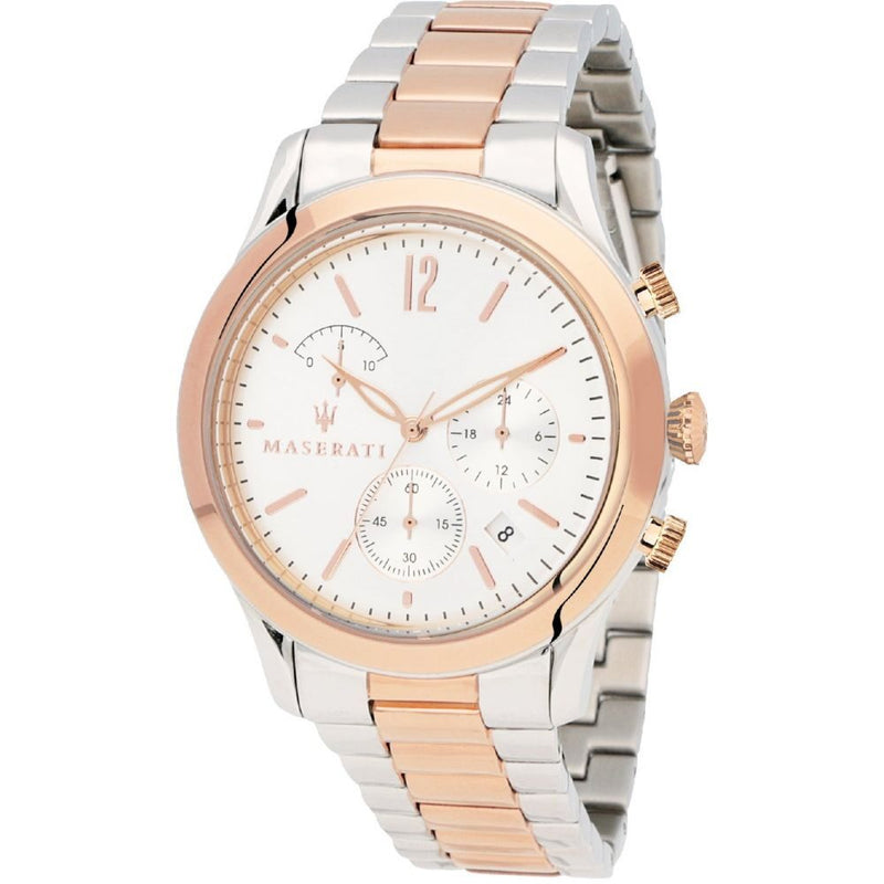 Maserati Tradizione White Dial Two Tone Stainless Steel Strap Watch For Men - R8873625001 Buy Now By Maserati