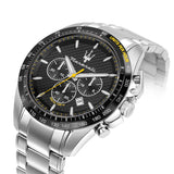 Maserati Traguardo Black Dial Silver Chronograph with Tachymeter Watch For Men - R8873612042 Buy Now By Maserati