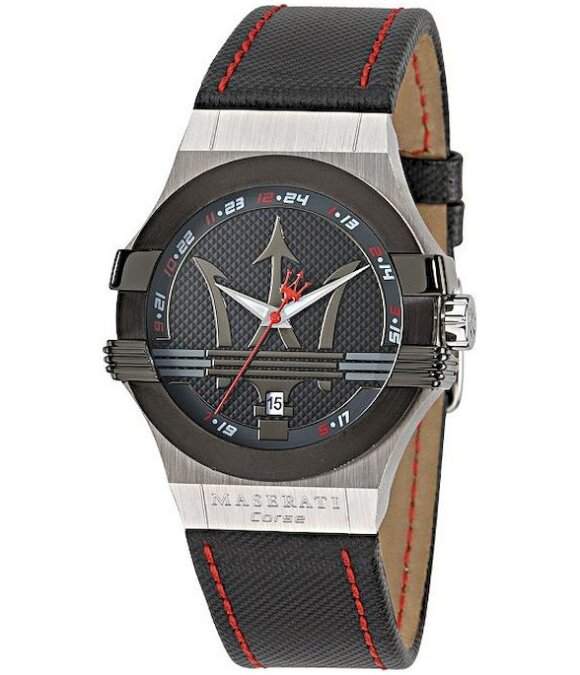 Maserati Potenza Black Dial Black Leather Strap Watch For Men - R8851108001 Buy Now By Maserati