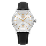 Maserati Epoca White Dial Black Leather Strap Watch For Men - R8851118002 Buy Now By Maserati