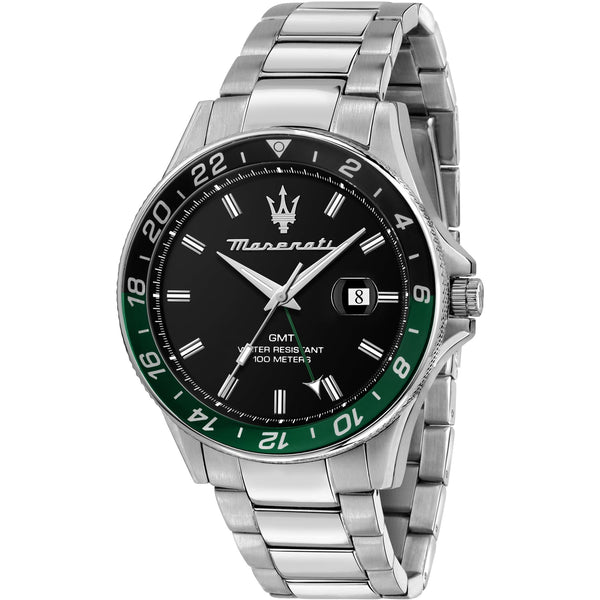 Maserati SFIDA Chronograph Black Dial Silver Steel Strap Watch For Men - R8853140005 Buy Now By Maserati