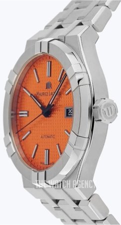 Maurice Lacroix Aikon Limited Edition Automatic Date Orange Dial Silver Steel Strap Watch For Men - AI6008-SS00F-530-1 Buy Now By Maurice Lacroix