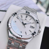 Maurice Lacroix Aikon Date White Dial Silver Steel Strap Watch for Men - AI1008-SS002-131-1 Buy Now By Maurice Lacroix