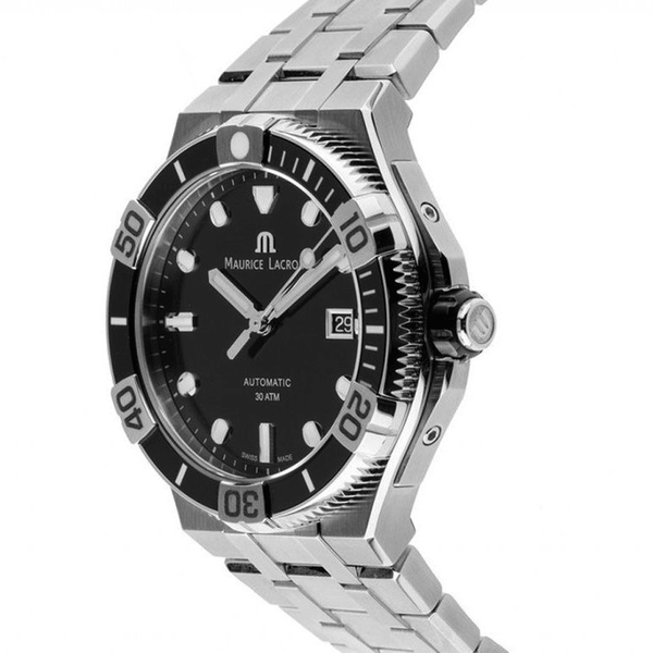 Maurice Lacroix Aikon Venturer Black Dial Silver Steel Strap Watch for Men - AI6058-SS002-330-1 Buy Now By Maurice Lacroix