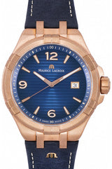 Maurice Lacroix Aikon Limited Edition Blue Dial Blue Leather Strap Watch For Men - AI6008-BRZ01-420-1 Buy Now By Maurice Lacroix