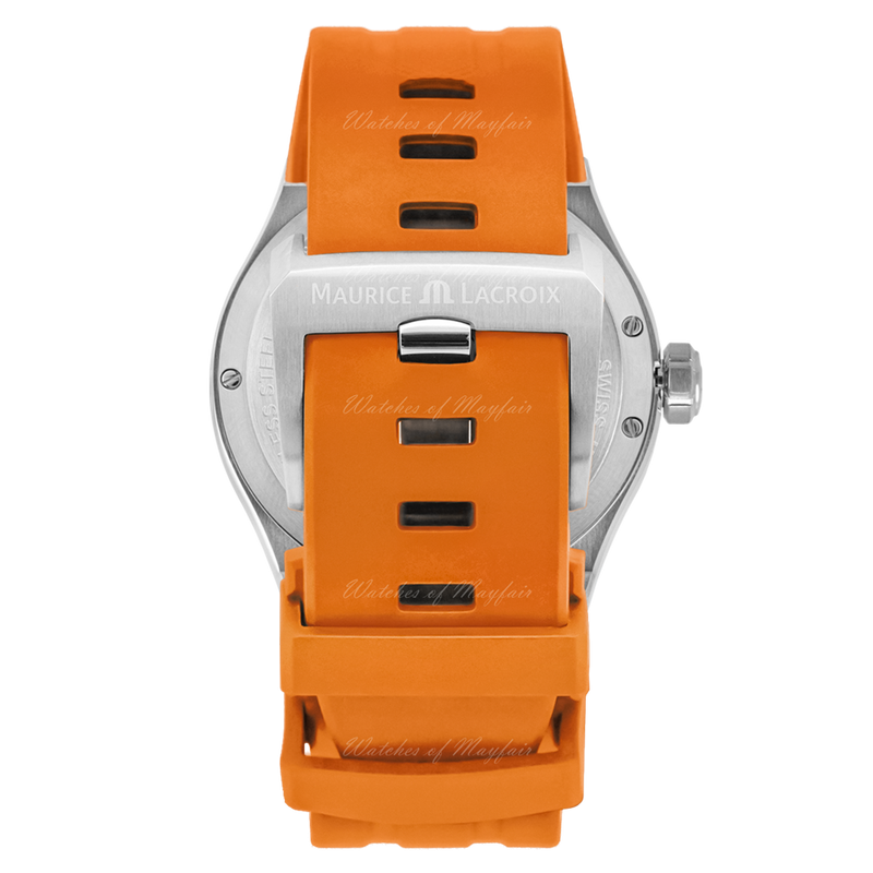 Maurice Lacroix Aikon Limited Edition Automatic Date Orange Dial Silver Steel Strap Watch For Men - AI6008-SS00F-530-1 Buy Now By Maurice Lacroix