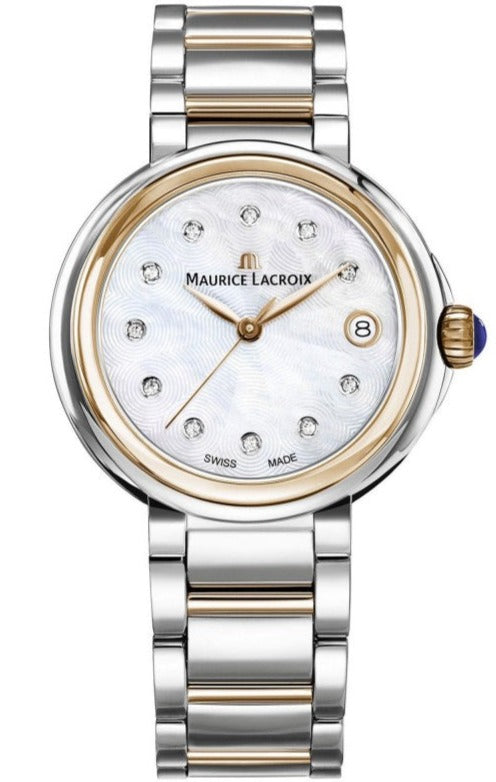 Shop Maurice Lacroix Fiaba Mother of Pearl Dial Two Tone Steel Strap Watch for Women - FA1007-PVP13-170-1 in USA