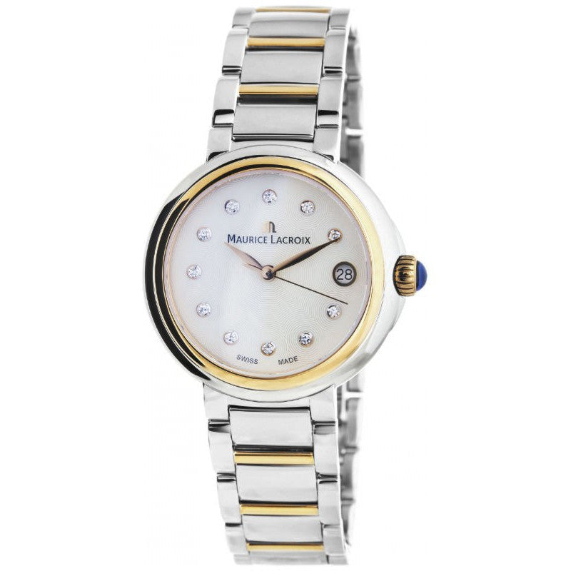 Shop Maurice Lacroix Fiaba Mother of Pearl Dial Two Tone Steel Strap Watch for Women - FA1007-PVP13-170-1 in USA