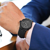 Maurice Lacroix Automatic Date Black Dial Black Leather Strap Watch For Men - AI6008-PVB01-330-1 Buy Now By Maurice Lacroix