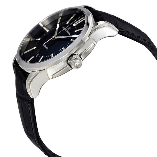 Maurice Lacroix Pontos Date Automatic Black Dial Black Leather Strap Watch For Men - PT6148-SS001-330 Buy Now By Maurice Lacroix