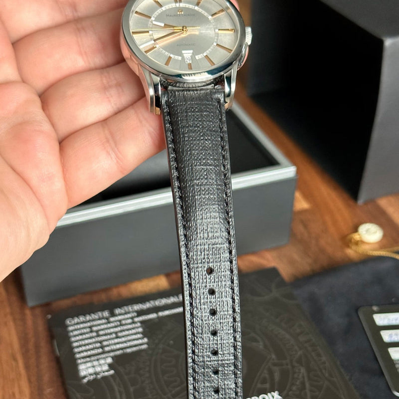 Maurice Lacroix Pontos Silver Dial Black Leather Strap Watch For Men - PT6148-SS001-131 Buy Now By Maurice Lacroix