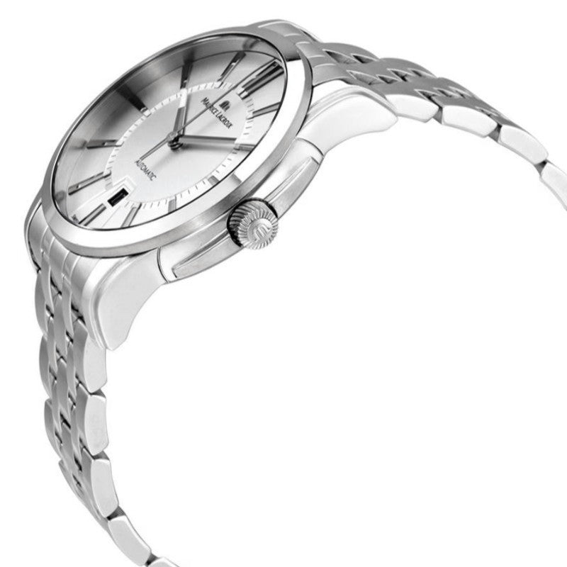 Maurice Lacroix Pontos Date Automatic Silver Dial Silver Steel Strap Watch For Men - PT6148-SS002-130 Buy Now By Maurice Lacroix