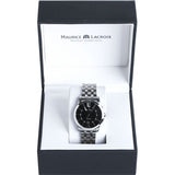 Maurice Lacroix Pontos Date Automatic Black Dial Silver Steel Strap Watch For Men - PT6148-SS002-330 Buy Now By Maurice Lacroix