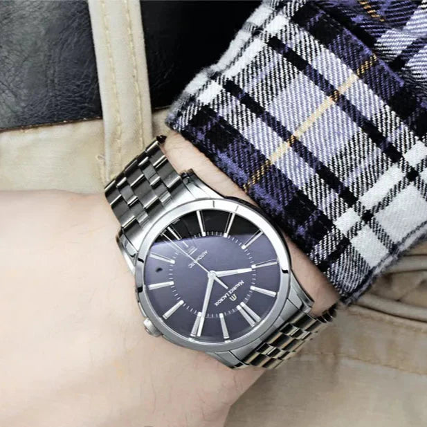 Maurice Lacroix Pontos Date Automatic Black Dial Silver Steel Strap Watch For Men - PT6148-SS002-330 Buy Now By Maurice Lacroix