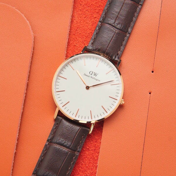 Daniel Wellington Classic York White Dial Brown Leather Strap Watch For Women - DW00100038 Buy Now By Daniel Wellington