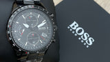 Shop Hugo Boss Aero Black Dial Black Steel Strap Watch for Men - 1513771 in USA