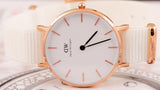 Daniel Wellington Classic Petite Dover White Dial White Nylon Strap Watch For Women - DW00100311 Buy Now By Daniel Wellington