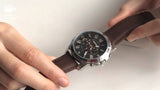 Fossil Grant Chronograph Black Dial Brown Leather Strap Watch for Men - FS4813 Buy Now By Fossil
