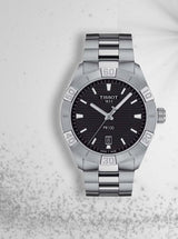 Tissot PR 100 Sport Quartz Black Dial Silver Steel Strap Watch For Men - T101.610.11.051.00 Buy Now By Tissot