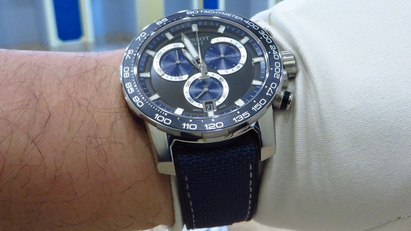 Tissot Supersport Chrono Black Dial Blue Nylon Strap Watch for Men - T125.617.17.051.03 Buy Now By Tissot