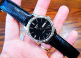 Tissot Automatics III Day Date Black Dial Black Leather Strap Watch For Men - T065.430.16.051.00 Buy Now By Tissot