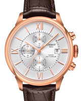 Tissot Des Tourelles Chronograph Silver Dial Brown Leather Strap Watch For Men - T099.427.36.038.00 Buy Now By Tissot