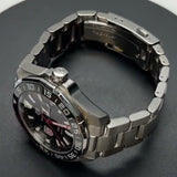 Shop Tag Heuer Aquaracer Automatic Match Timer Black Dial Silver Steel Strap Watch for Men - WAY201G.BA0927 in USA